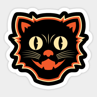 Vintage Black Cat Sticker